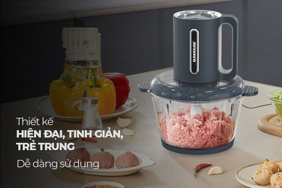 Máy xay thịt cối thủy tinh 1.8 lít Sunhouse SHD5403 - hình 1